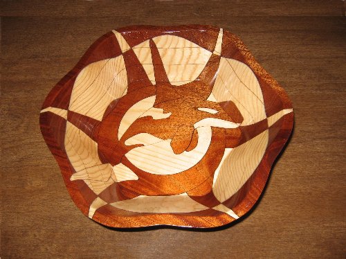 Orca, decorative wooden bowl