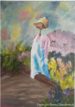 Garden Goddess, oil painting