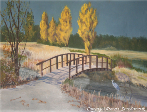 Kah Tai Lagoon Park Golden Sentinels, oil painting