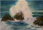 Pacific Spume, watercolor painting